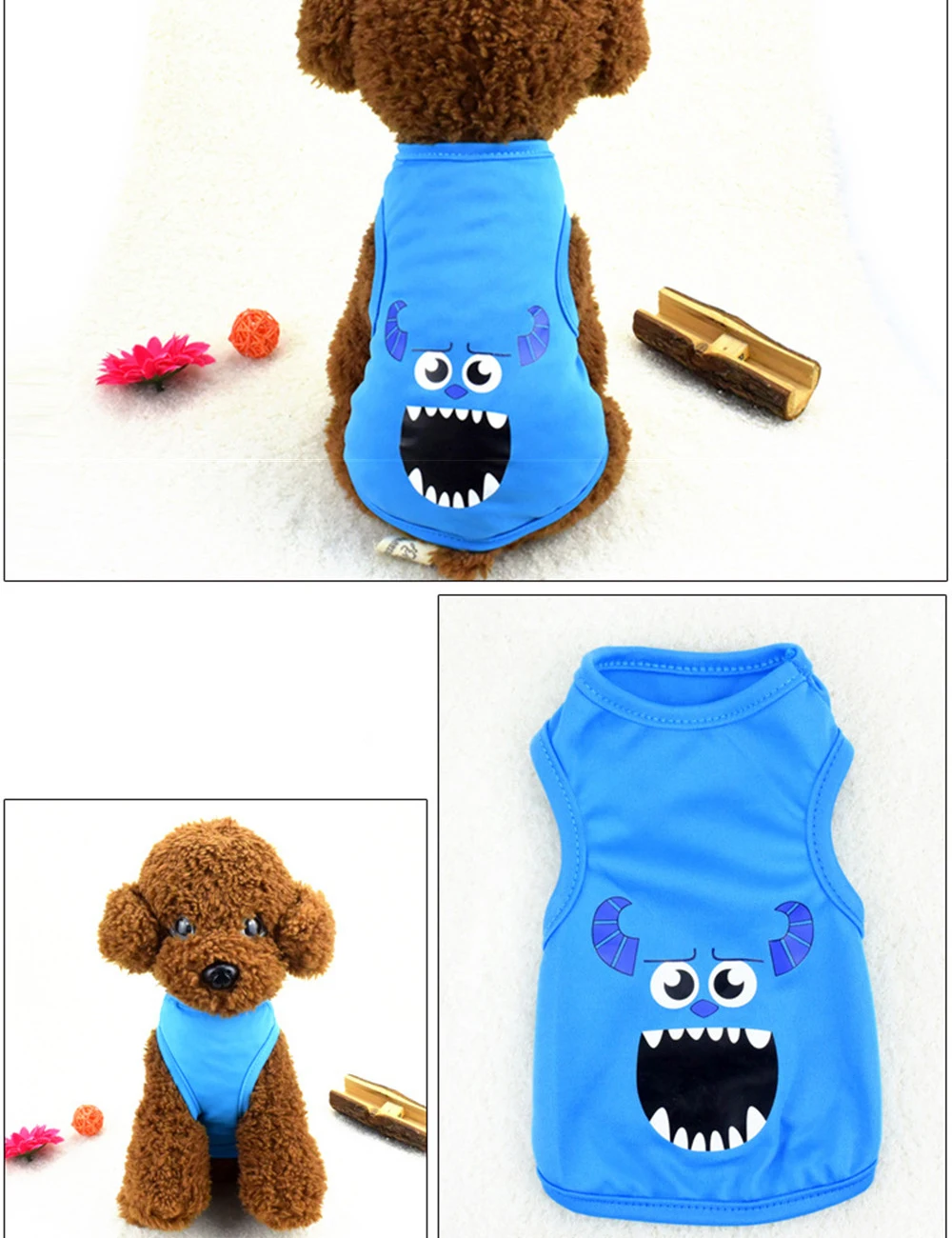 Pet Cat Clothes for Cats Summer Vest T Shirt Dog Cat Clothes Costume for Small Dogs Cartoon Vest for Puppy 35 (25)