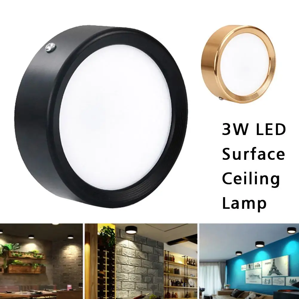 3W LED Surface Ceiling Lamp Ultra-thin Wall Mounted Downlight Lamp For Mini Wine Cabinet Micro Counter Corridor For Home