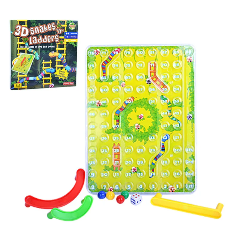 

Kids Toys 3D Board Game Snakes Ladders Family Traditional Educational Puzzle Toy For Children Gifts