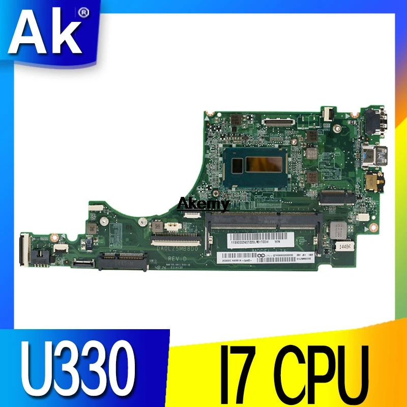 DA0LZ5MB8D0 Laptop motherboard for Lenovo IdeaPad U330 U330P U330T original mainboard I7-4500U