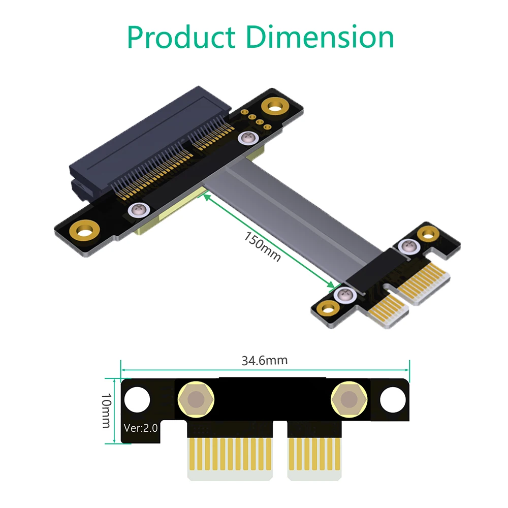 PCI Express PCIE Riser Flex кабель для перемещения PCI-E 1X в 4X слот Riser Card удлинитель для Bitcoin Miner Mining