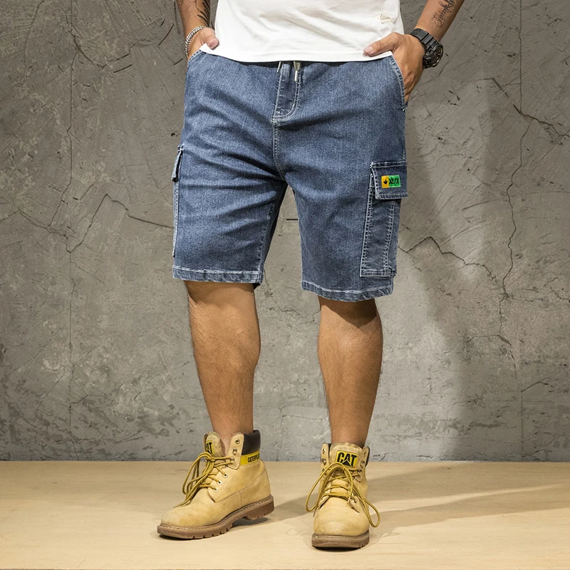 Loose Blue Denim Shorts 