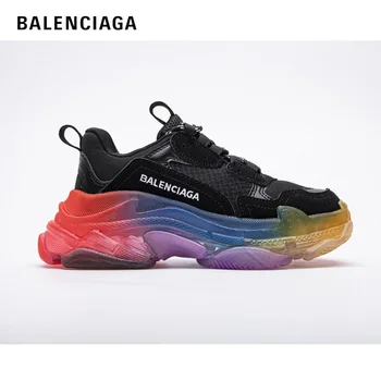 

Retro Balenciagas Triple S 3.0 Clear Sole Black Shoes Women Dad Clear Sole White Trainers Fashion Neon Men Platform Shoes