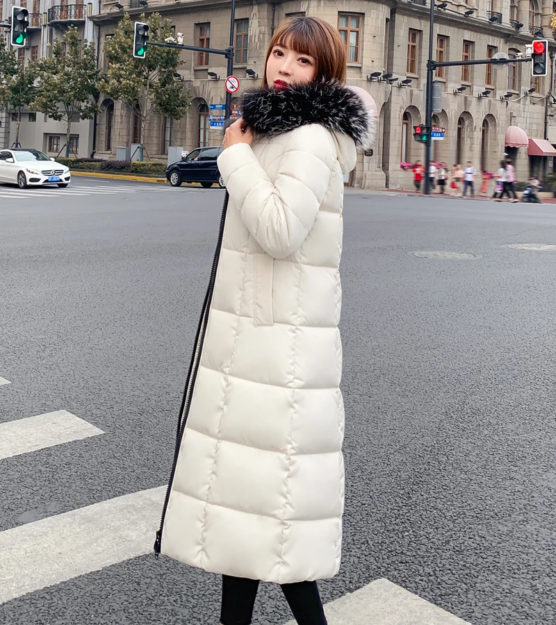 2019 Высококачественная женская зимняя куртка, теплая утепленная х-Длинная женская парка на подкладке, зимняя одежда, верхняя одежда женская