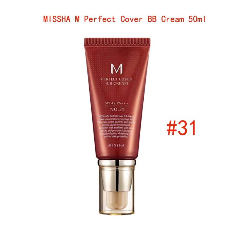 MISSHA M Perfect Cover BB Cream 50ml #27 #23 #21 #31 Korean Cosmetics Moisturizing Foundation Air-permeable Natural Makeup liquid concealer makeup concealer face concealer concealer foundation cream makeup base cream