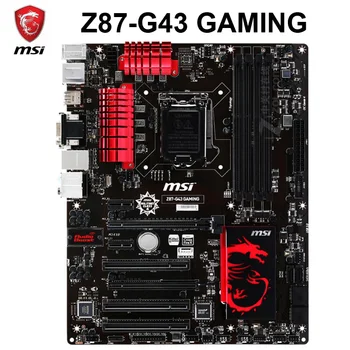 

LGA 1150 MSI Z87-G43 GAMING Motherboard Core i3 i5 i7 DDR3 32GB Desktop Z87 Mainboard Z87-G43 GAMING 1150 PCI-E 3.0 SATA III