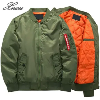 

2020 Thick and thin Army Green Military motorcycle aviator pilot Air men bomber jacket S-6XL