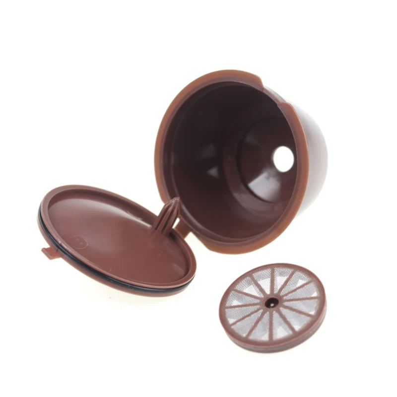 

Newest Coffee Capsule With Plastic Spoon brush Refillable Coffee Capsule 150 Times Reusable Compatible For Dolce Gust