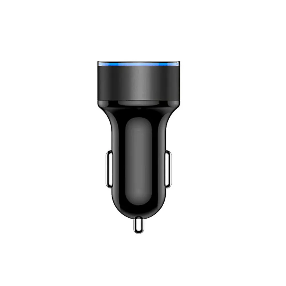 2-Порты и разъёмы, USB автомобильный адаптер, Автомобильный светодиодный Дисплей QC 3,0 Быстрая зарядка для IPhone и Android