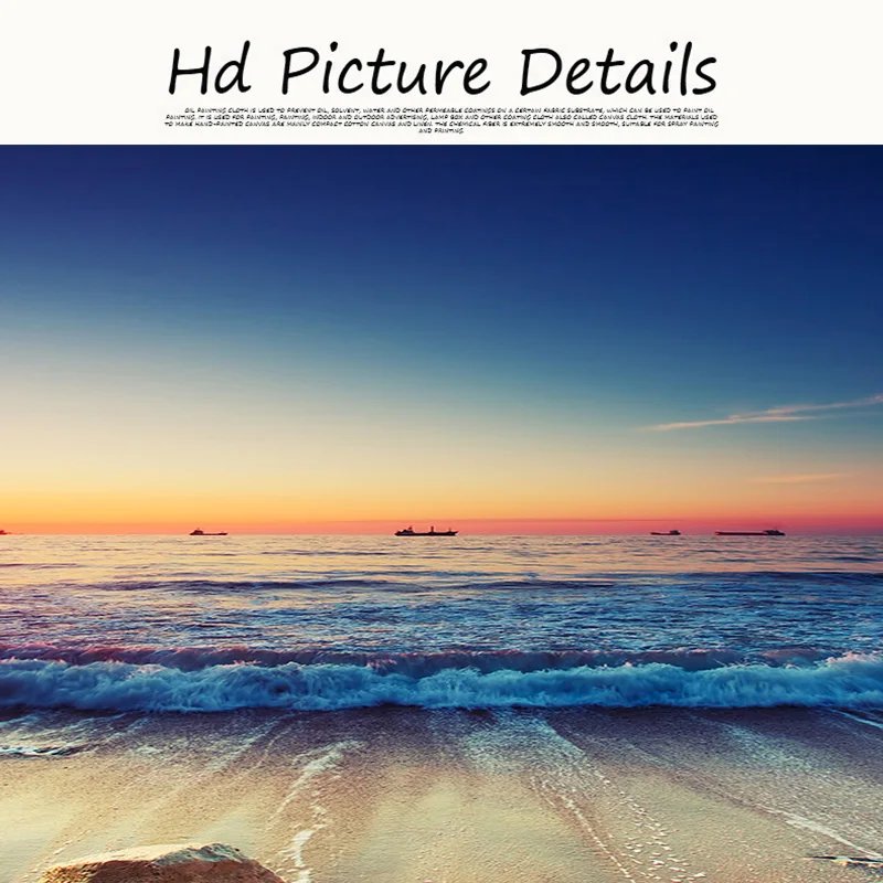 Sunsets Sky натуральный Coast Ocean пляжный морской пейзаж панорама Холст Плакаты с живописью и печать, Картина Настенная для Гостиная