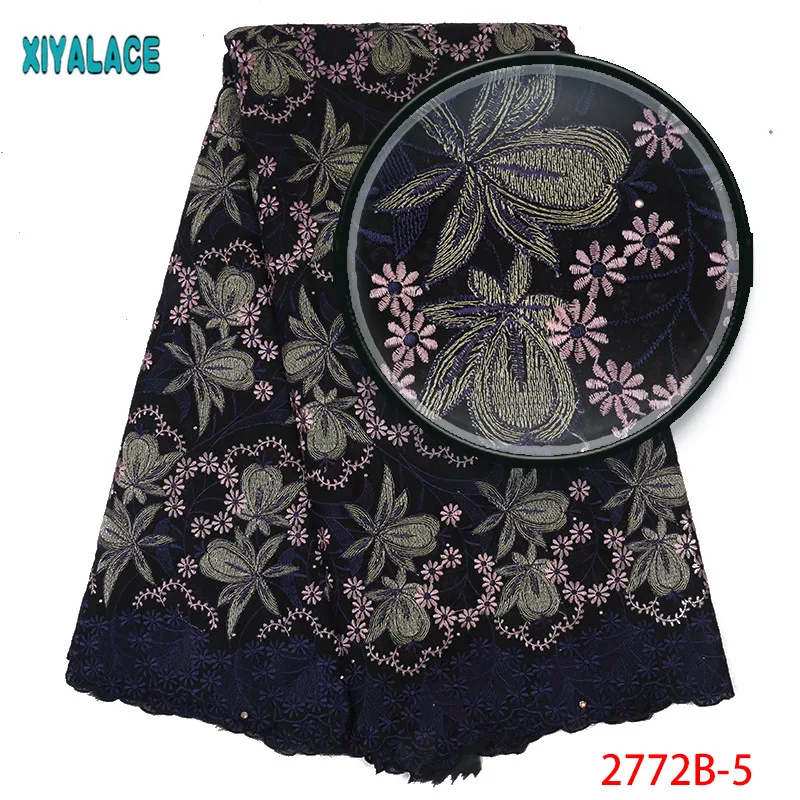 Swiss Voile Lace In Switzerland Cotton Lace High Quality Embroidery African Dry Lace Fabric For Nigeria Man Lace Fabric QF2772B