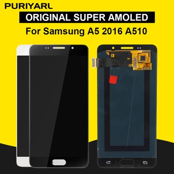 

Original Super Amoled Screen For Samsung Galaxy A5 2016 A510F A510M A510FD A5100 LCD Display Touch Screen Digitizer Replacement