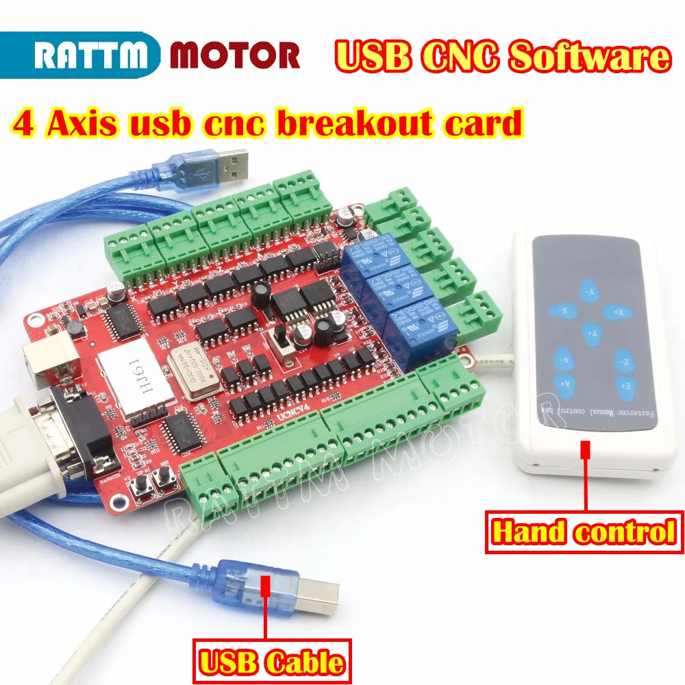 4 axis usb cnc controller card Nema23 stepper motor breakout board+hand  control | eBay