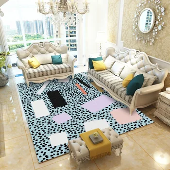 

Nordic Multicolor Geometric Print Carpet For Living Room Bedroom Anti-slip Floor Mat Fashion Kitchen Carpet Area Rugs