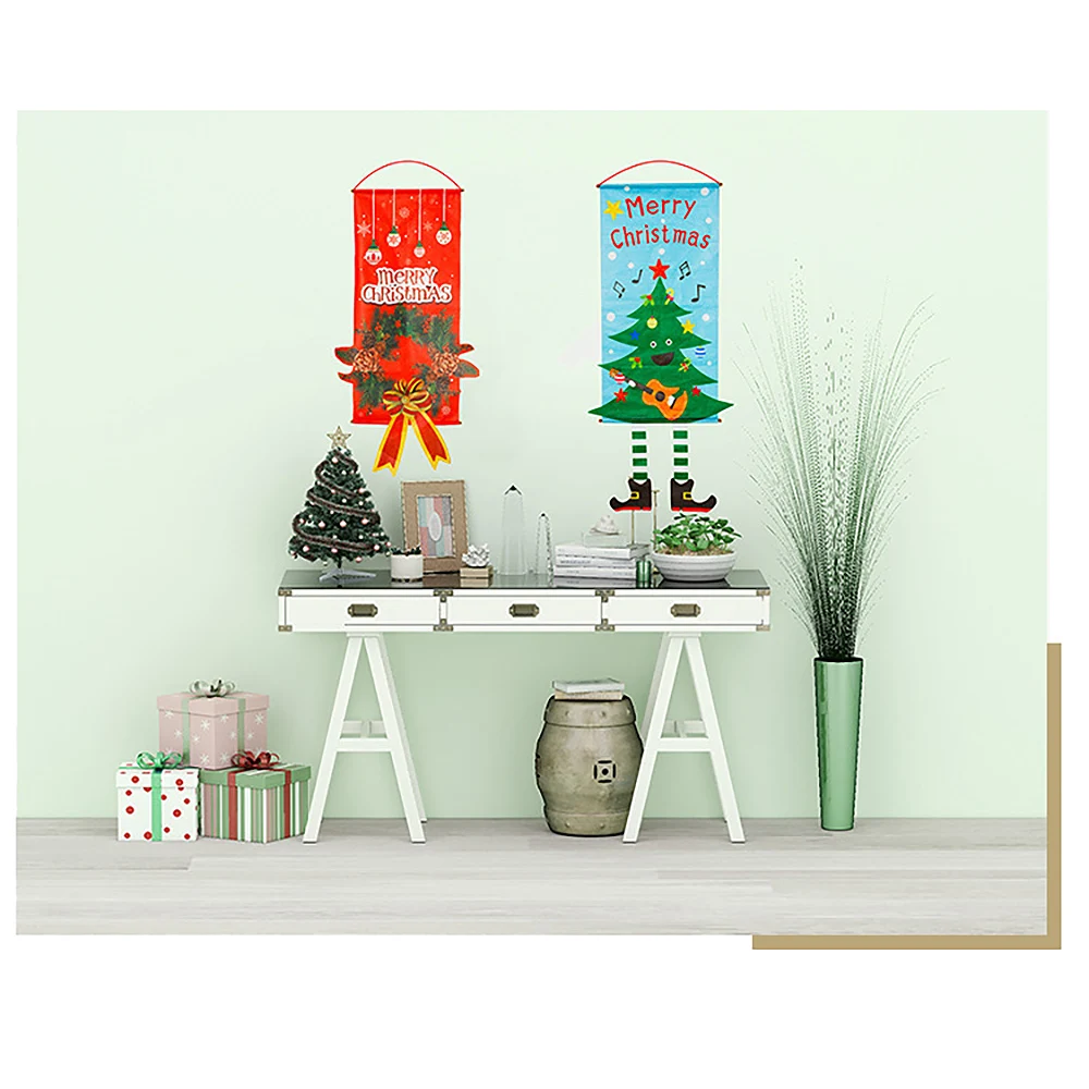 Merry Christmas Porch Sign Decorative Door Banner Christmas Decorations For Home Hanging Christmas Ornaments Navidad New