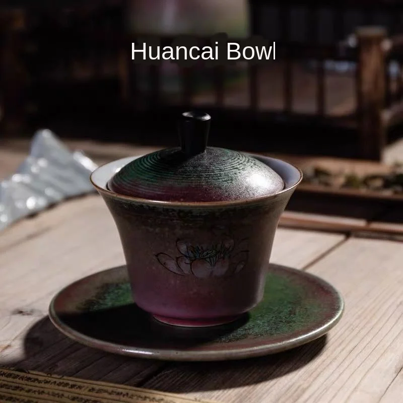 Керамическая посуда Tureen позолоченная металлическая глазурь чайные