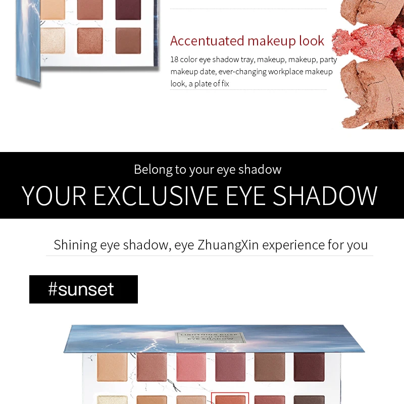 New 18 Colors Nude pigment Glitter Eyeshadow Matte Shimmer Palette Lasting Waterproof Mineral Eye Shadow Pallete Makeup Cosmetic