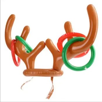 

Inflatable Deer Head Ring Throwing Ring Toy Children Outdoor Leisure Sports Exquisite Christmas Decoration