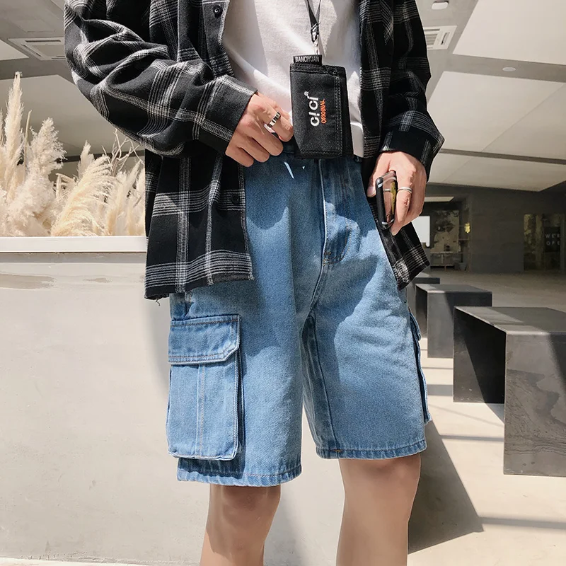 Hip Hop Summer Jeans Shorts Pants Men's Oversized Casual Shorts Male