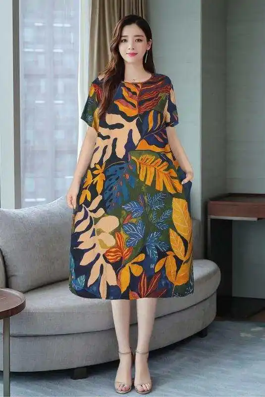 2020 летнее женское модное изысканное Новое тонкое платье средней длины с круглым