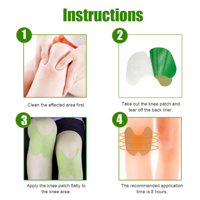 Knee Joint Back Muscle Ache Pain Relief Patch Knee Pain Patch Wormwood Extract Rheumatoid Arthritis Sticker 6/12/18/36PCS