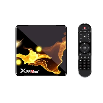 

X99 Max Plus TV BOX Android 9.0 Amlogic S905X3 Quad Core 4GB RAM Wifi 1000M BT 8K Set Top Box Media Player PK X96 MAX(4+128G,US