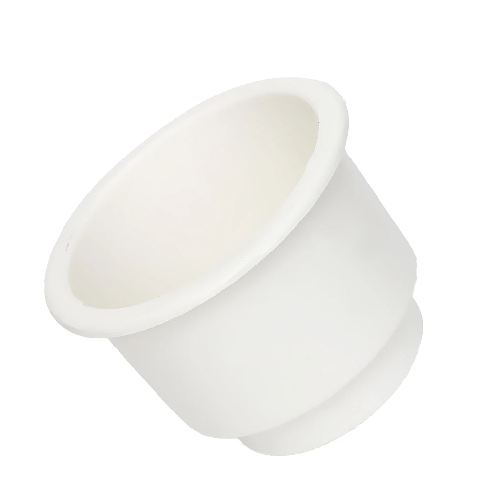 White Side Hole Recessed Cup Drink Holder, For Marine Boat Car Rv