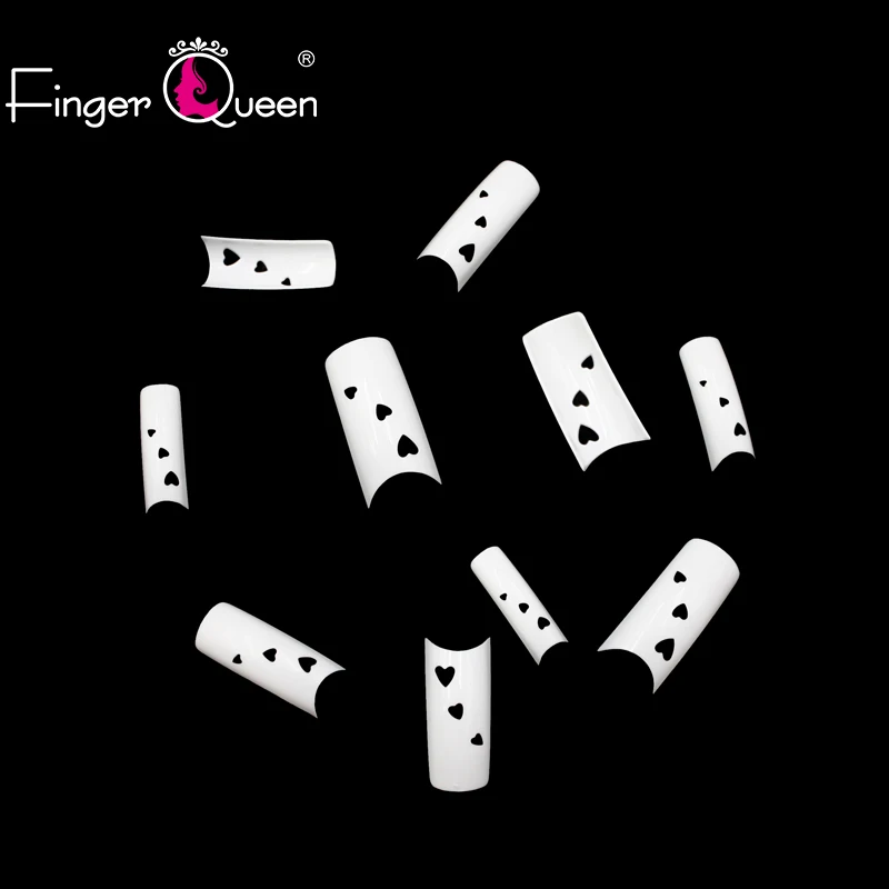 Fenger queen 100 шт+ коробка накладные ногти вид любви искусственные длинные прозрачные/натуральные накладные ногти искусство советы полное покрытие маникюр