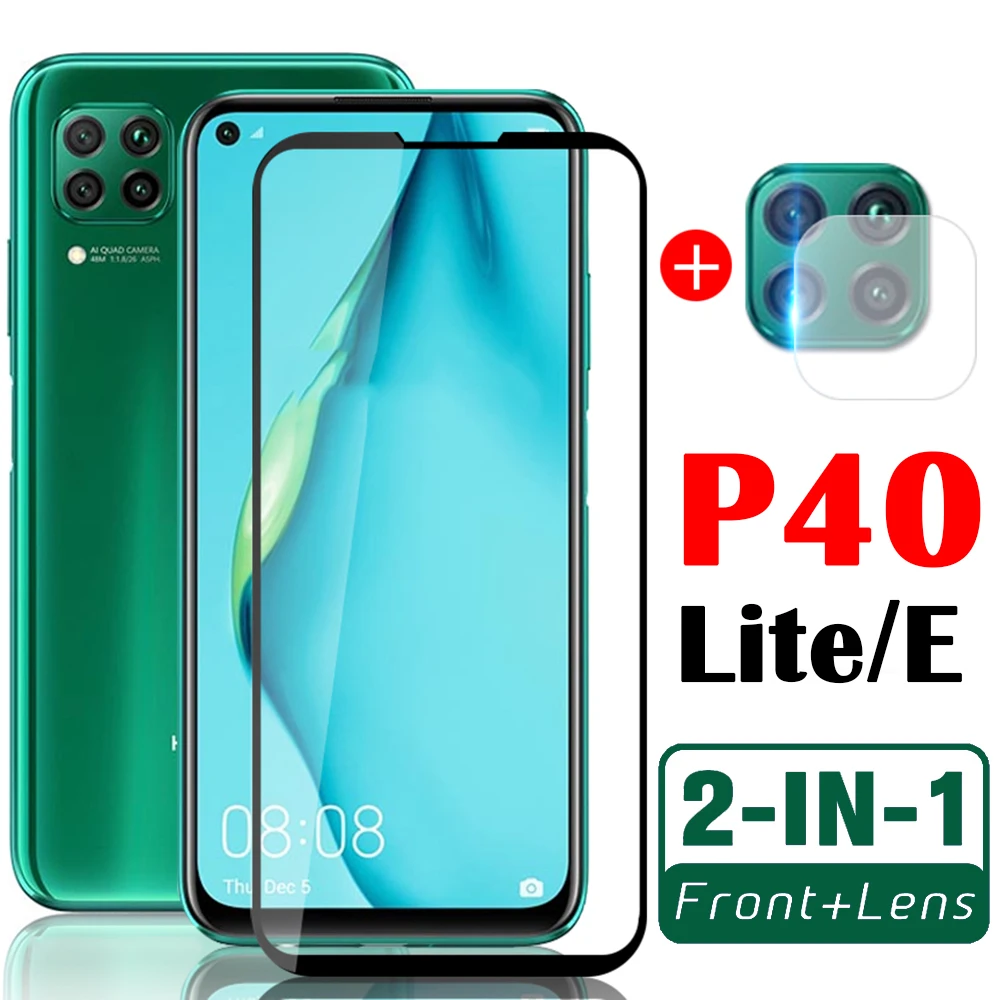 

Case for huawei p40 lite e phone cases with camera lens Hauwei P 40 Light P40lite Protective Film 2in1 40P p40litecase fundas