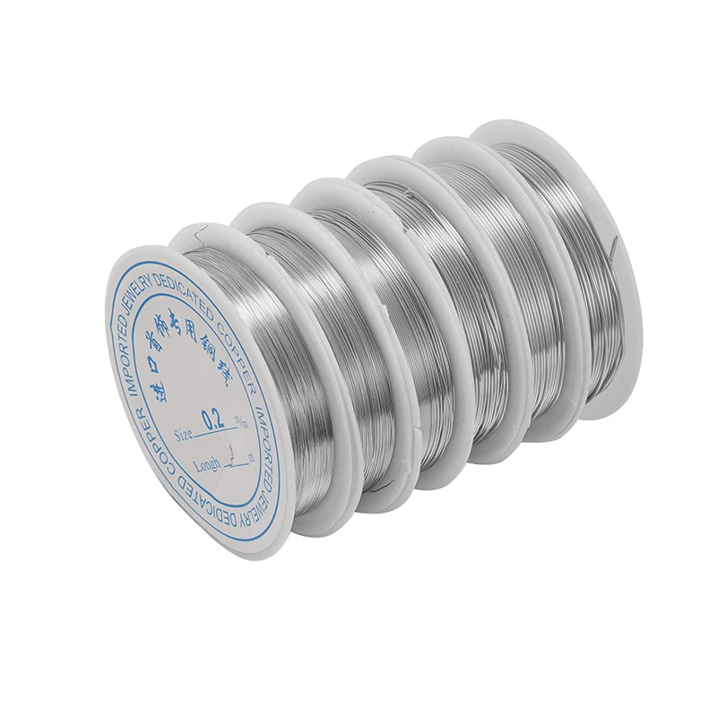 

4 rolls of mixed-size copper wire for jewelry, used in the production of metal beaded wire for bracelet accessories