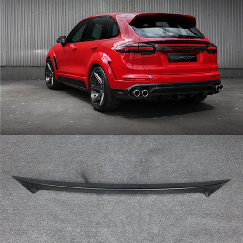 Автомобильный спойлер из углеродного волокна для Porsche Cayenne 958 Turbo S Sport 4 дверный 2015