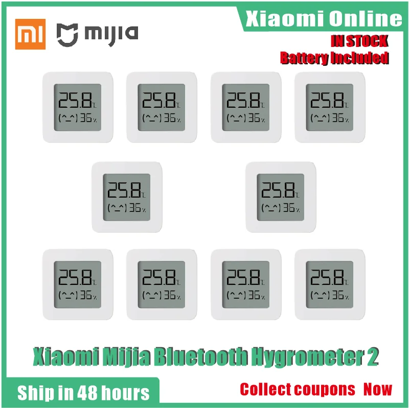 2020New 1 10 шт Xiaomi Mijia Bluetooth термометр 2 беспроводной умный электрический цифровой