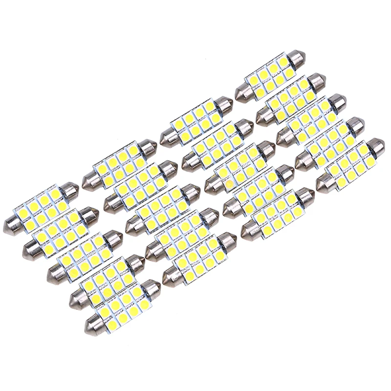 Posbay 10/20 шт 41 мм 5050 8 SMD белый микро общего автомобиля гирлянда для салона Купол