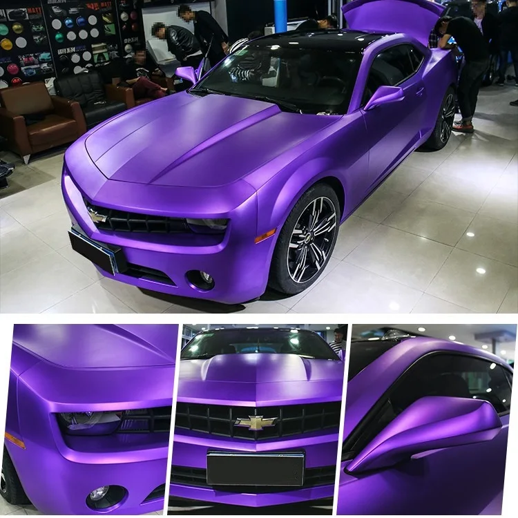 2pcs 50*150 Metal Feeling Car Body Film Silver Purple Pink Blue Matte