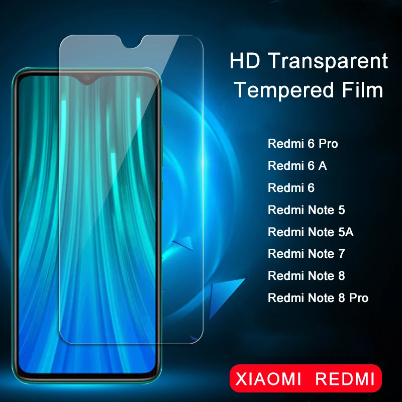 

HD transparent tempered film for XIAOMI REDMI 6 Pro Note 5 7 8 Pro drop protection mobile phone film