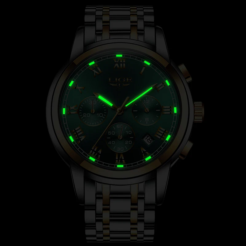 Relojes Hombre 2020 LIGE New Watches Men Luxury Brand Chronograph Male Sport Watches Waterproof Stainless Steel Quartz Men Watch 4