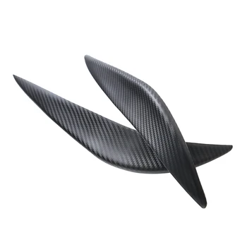 

PVC Plastic Bumper Strip 2Pcs Exterior Anti-Scratch Replacement Carbon Fiber Black Practical