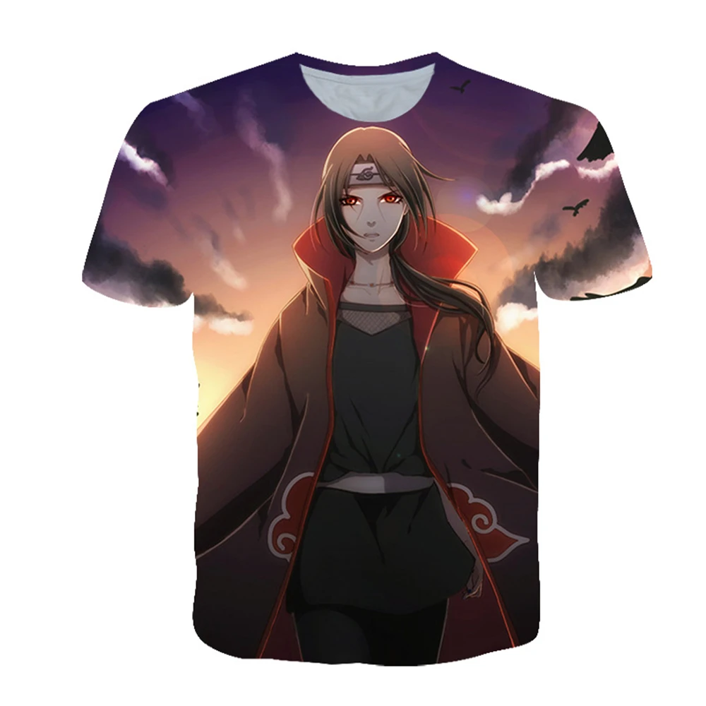 Akatsuki Itachi мультфильм 3D мужская футболка аниме nαrutoe для мальчиков Одежда девочек