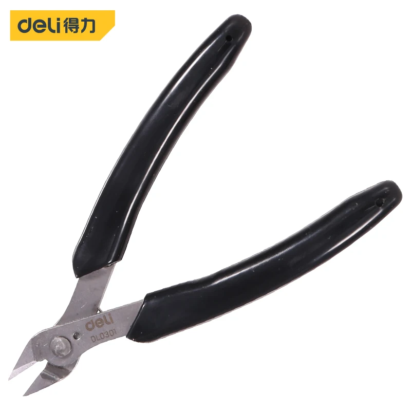 

Deli 4.5 Inch Electrical Shearer Cr-V Diagonal Pliers Iron Wire Copper Wire Cutters With Labor-saved Spring Repair Tool Alicates