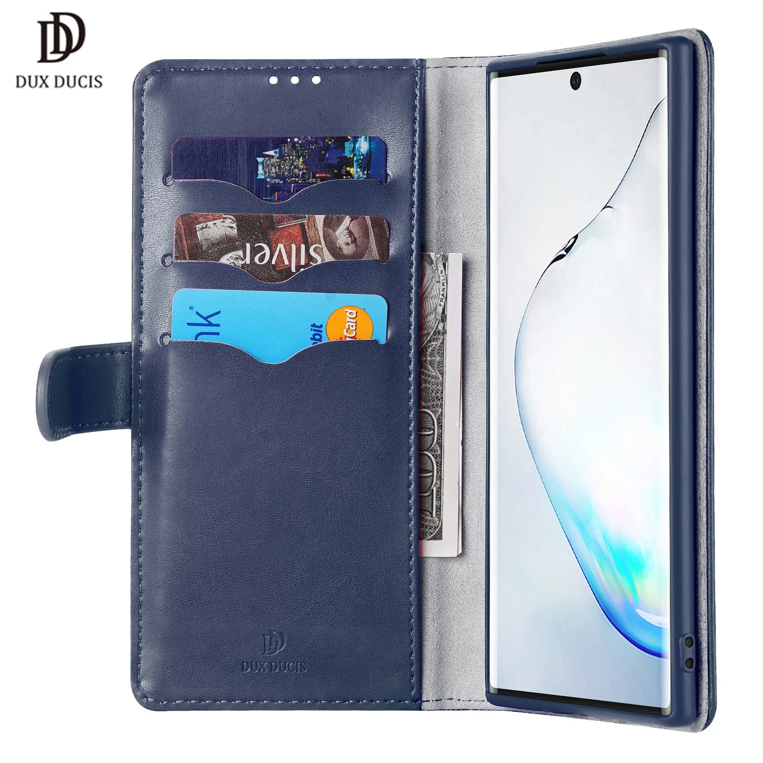 Чехол книжка DUX DUCIS из Флокированной кожи для Samsung Note 10 кошелек с магнитной