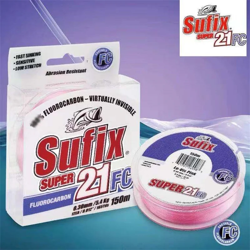 SUFIX SUPER 21FC 150M Super Strong True Fluorocarbon Fishing Line