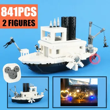 

New Ideas Steamboat Movie Willie Fit Technic Building Block Bricks Toy Children Gift Model Kid 21317 Christmas Birthday