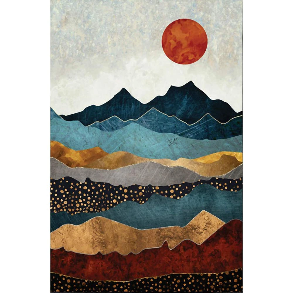 ウォールアート油絵抽象的な金のサンセットマウンテンブルー手作りキャンバスイラストモダンな風景リビングルームの装飾 絵画 書道 Aliexpress ウォールアート油絵抽象的な金のサンセットマウンテンブルー手作りキャンバスイラストモダンな風景リビングルームの装飾 絵画 書道 Aliexpress