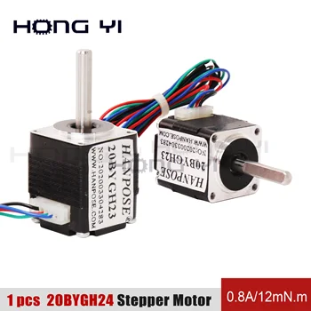 

for mini cnc 3D printer 20 Series Motor Nema8 Stepper motor 24mm 0.8A 1.8 degrees （20BYGH24）step motor Free Shipping