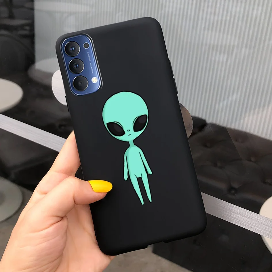 Cute Cartoon Case For OPPO Reno 4 5 Pro 5G Cover Silicone Soft TPU Back Protection Phone Case Fundas For Reno4 4G CPH2113 Bumper 