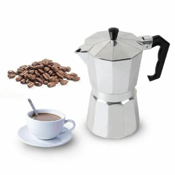 

Newly Italian Espresso Maker Coffee Moka Pot Stove Top Octagonal Aluminum Coffee Pot TE889
