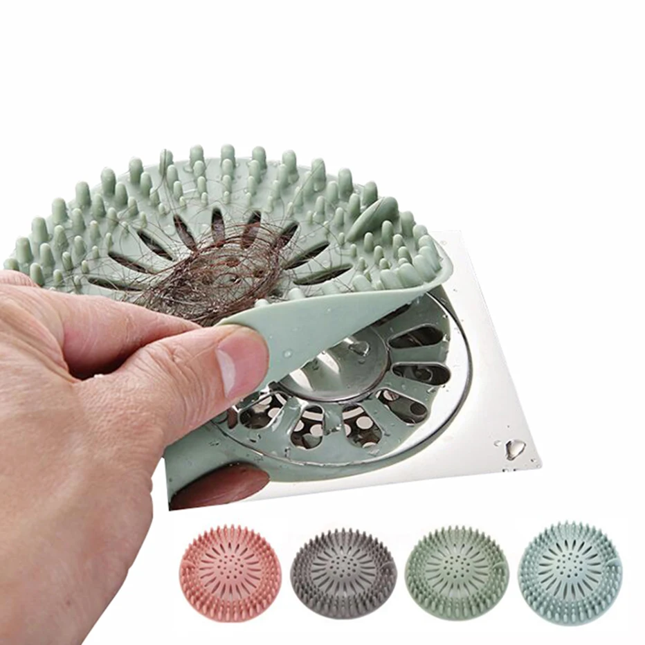 Basedidea-cubierta para el fregadero del baño, tapa antibloqueo para el suelo de la ducha, filtro de drenaje para el pelo
