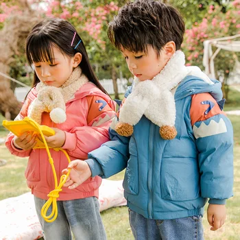 

2020 Children's down jacket for girls fashion winter jacket for baby girl cute cartoon Warm hooded Outerwear boys clothes Coats
