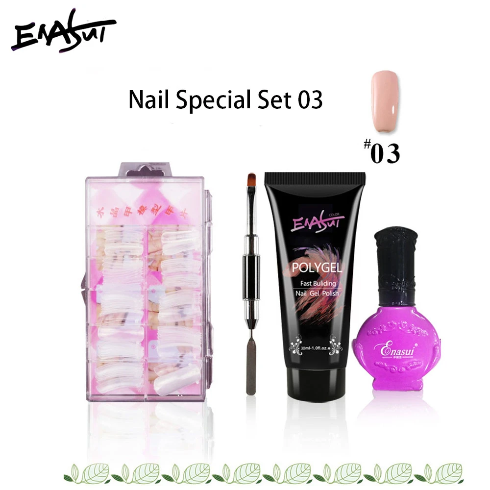 clear pink ENASUI, акриловый гель для ногтей, набор для быстрого погружения, полигель для ногтей, сахар, 30 мл, набор для удлинения твердого желейного геля, маникюрный набор, набор для удлинения полигеля - Цвет: clear pink