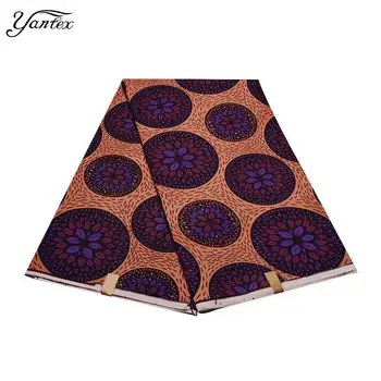 

YANTEX 2021 Hot Sale Ankara African Wax Prints Fabric Veritable Wax Nigeria Ankara Printed Polyester Wax Fabric 6 Yards For Girl